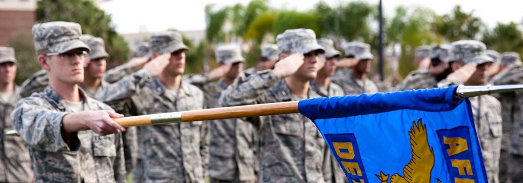 ROTC students in uniform