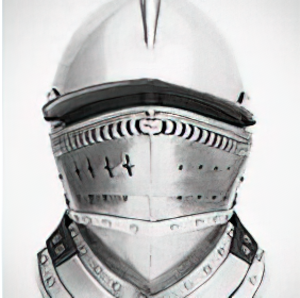 Helmet of a medieval knight