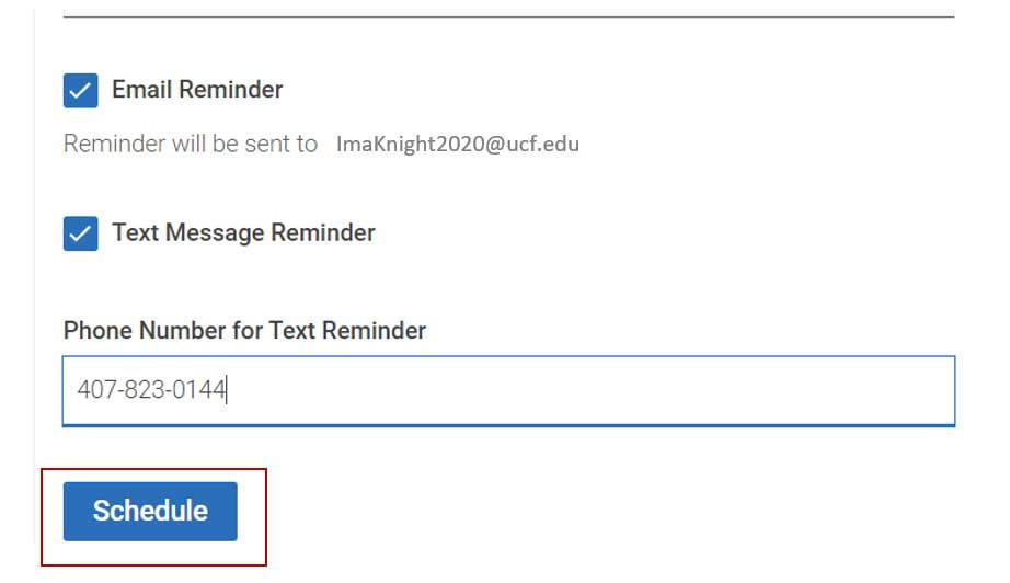 Screenshot for reminders in KnightStar